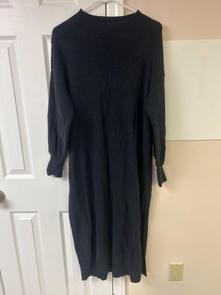 Free People Fp Beach Sweater Dress Balloon Sleeves Maxi
